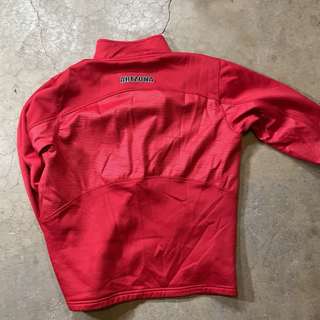 Men's Colosseum Red Arizona Wildcats Small Logo Quarter-Zip
