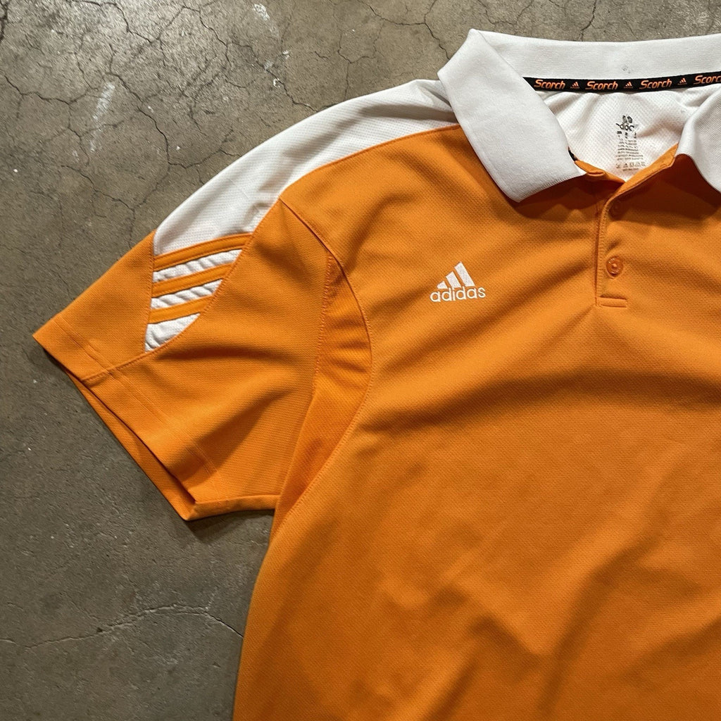 Adidas Climalite Scorch Polo Shirt Mens XL Orange Tennessee