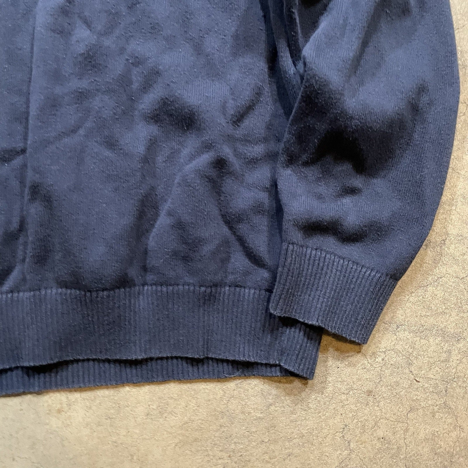 mens nautica quarter zip pullover Blue White Red L