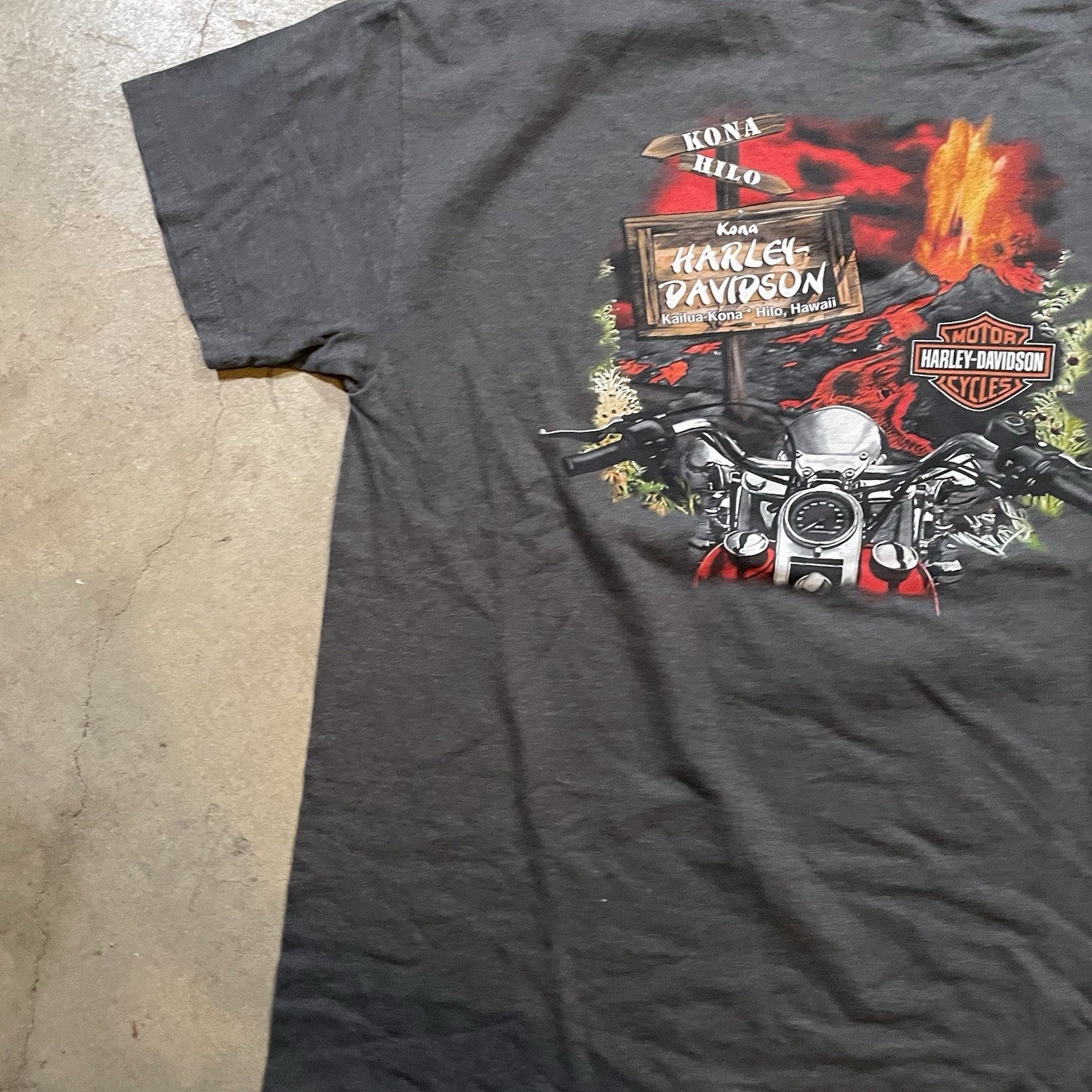 Vintage Harley Davidson Kona Ohio T-Shirt 2XL Biker 2 Sided