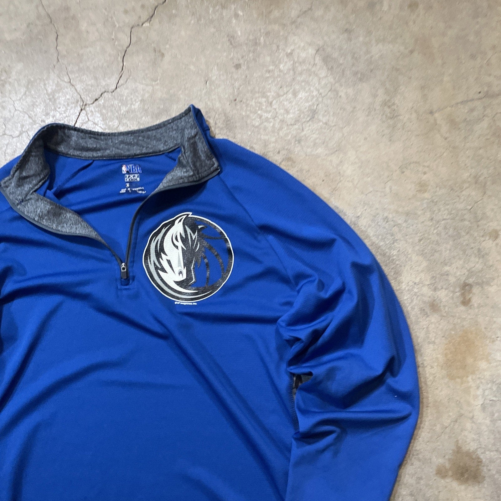 Fanatics Dallas Mavericks Men’s Blue Quarter Zip Pullover Shirt Size - XL