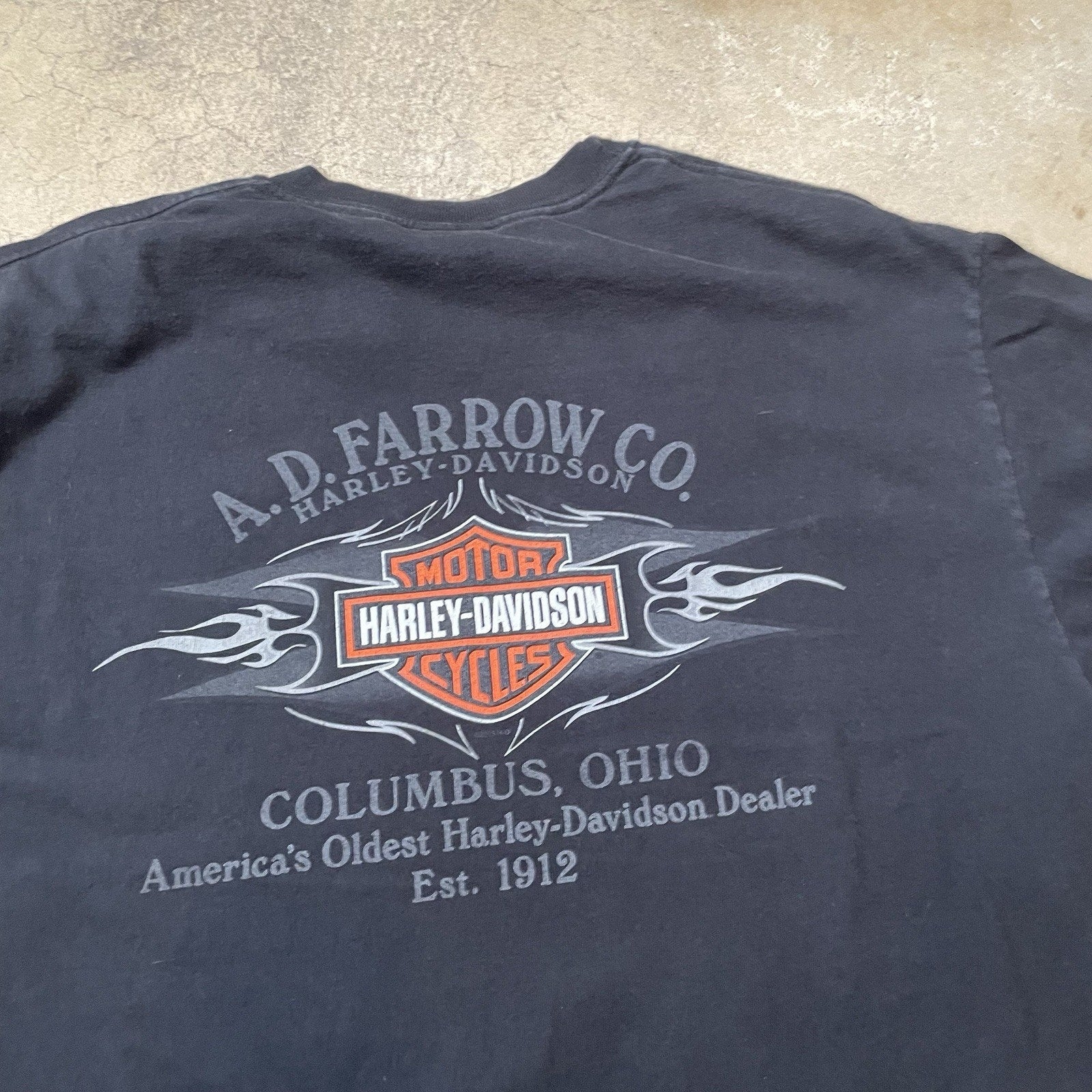 Y2K 2005 Harley Davidson Dice Double Sided Shirt Men’s Size XL