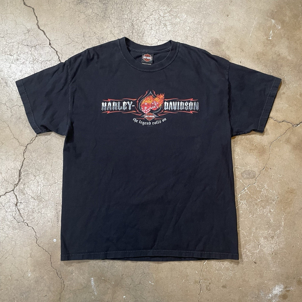 Y2K 2005 Harley Davidson Dice Double Sided Shirt Men’s Size XL