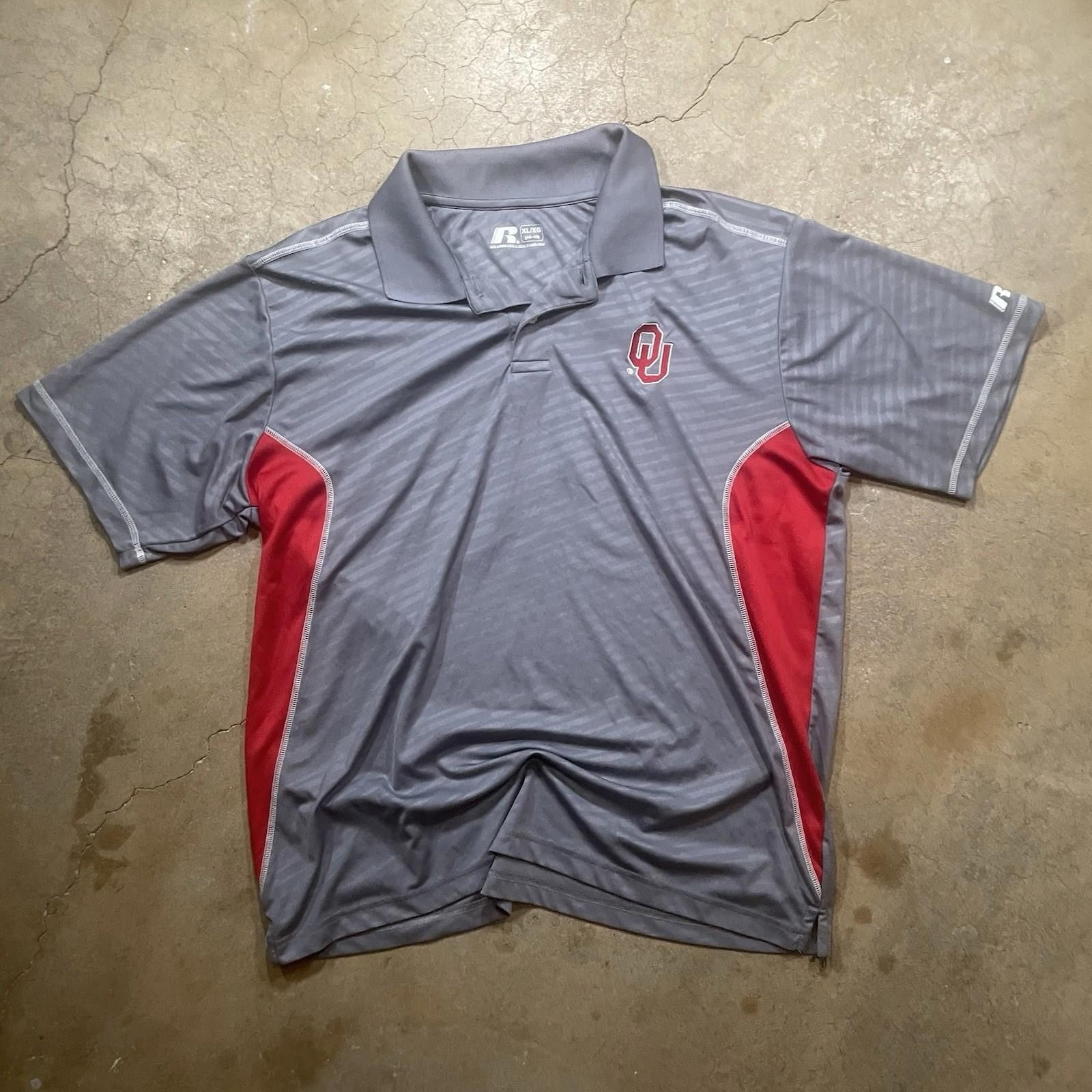 Oklahoma Sooners Shirt Mens Large Red NCAA College Polo