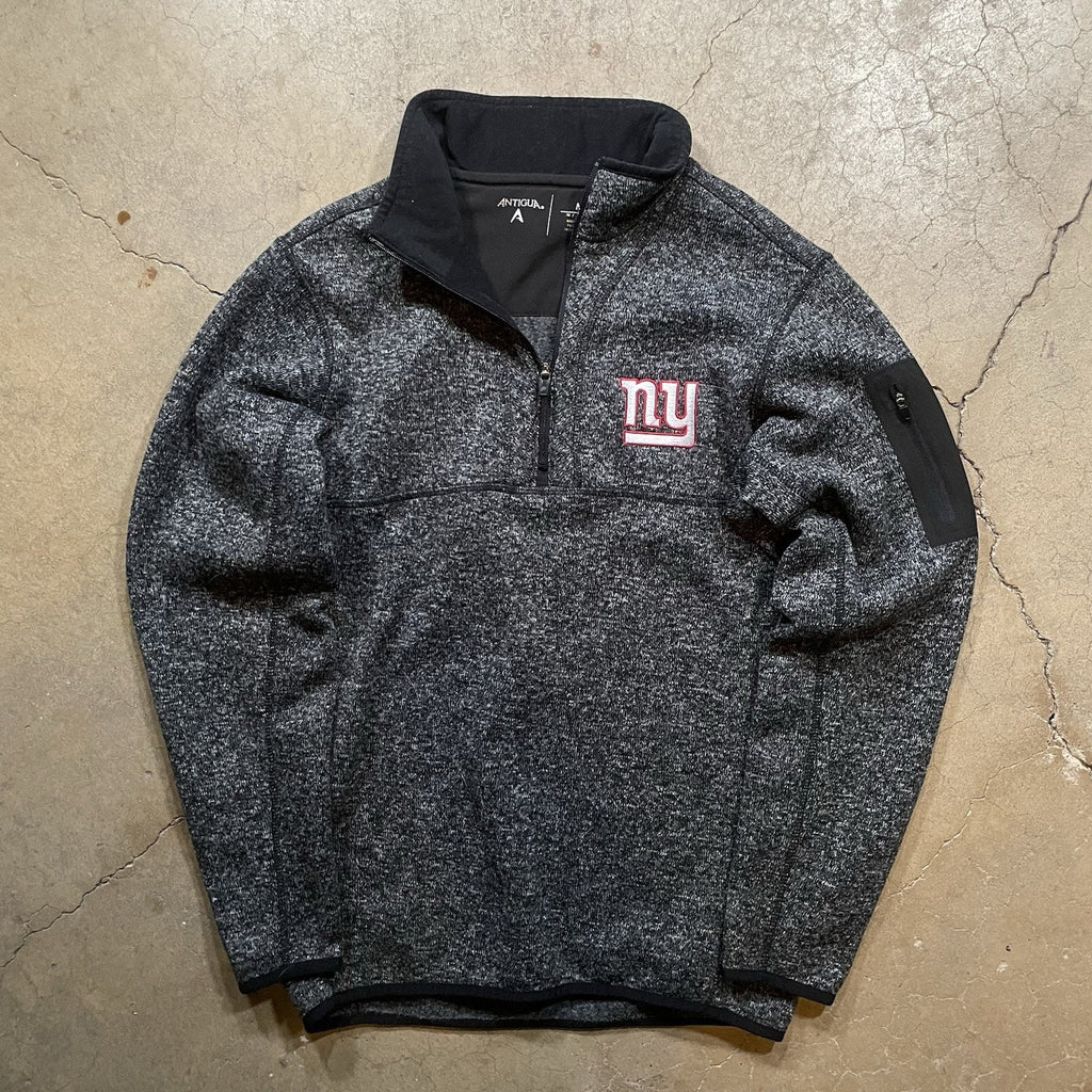 New York Giants Jacket Men's M Black Full Zip Fleece NFL Football Antigua