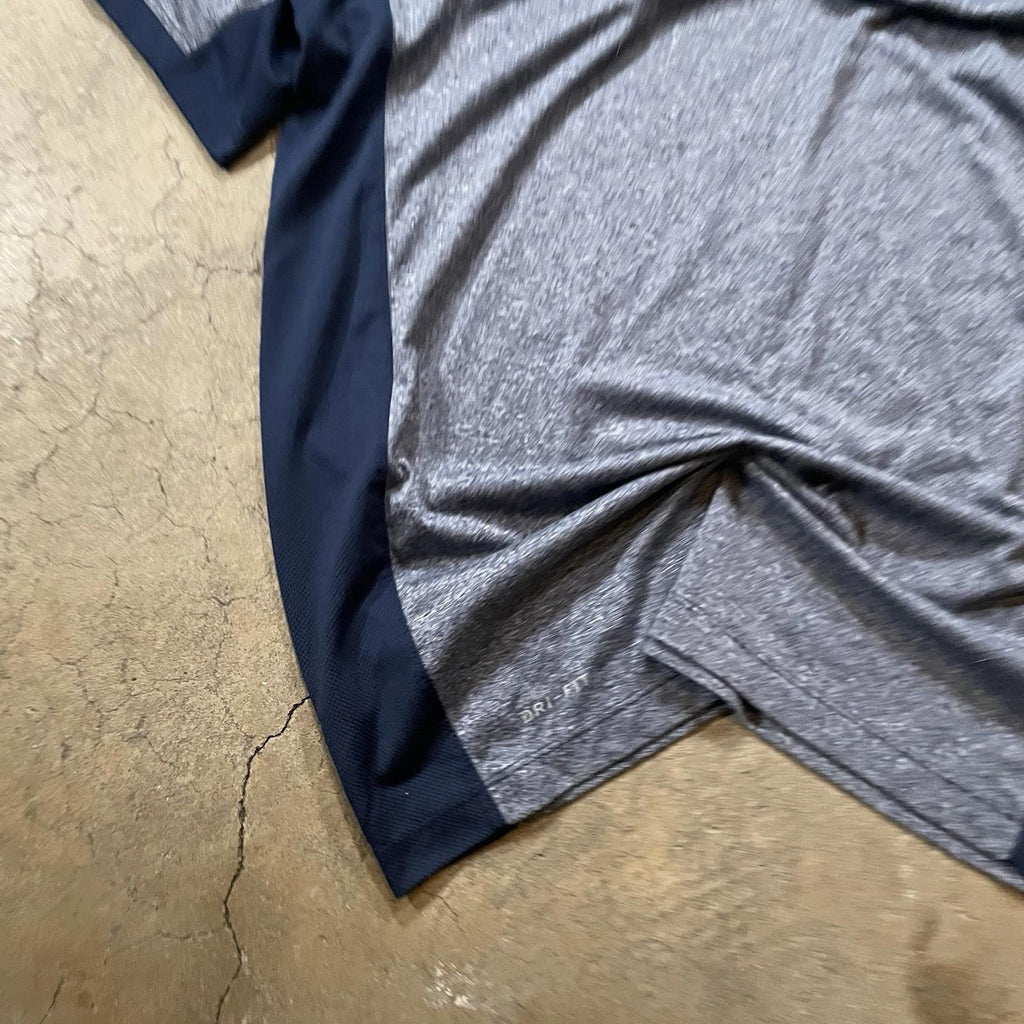 Nike Golf Shirt Dri Fit Polo SMU Mustangs Medium Grey/navy