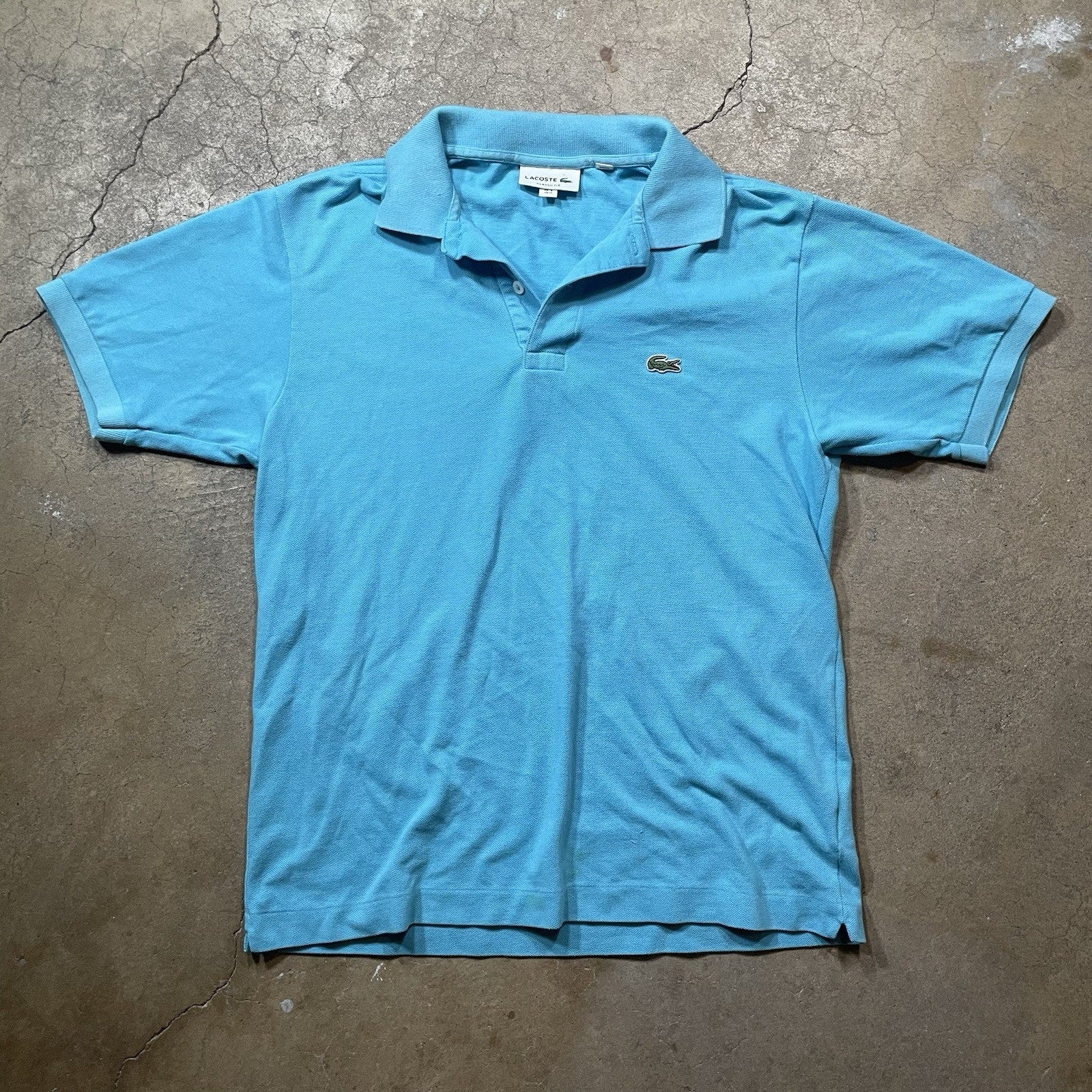 Lacoste Polo Shirt Mens M Blue Tennis Sports Golf Rugby