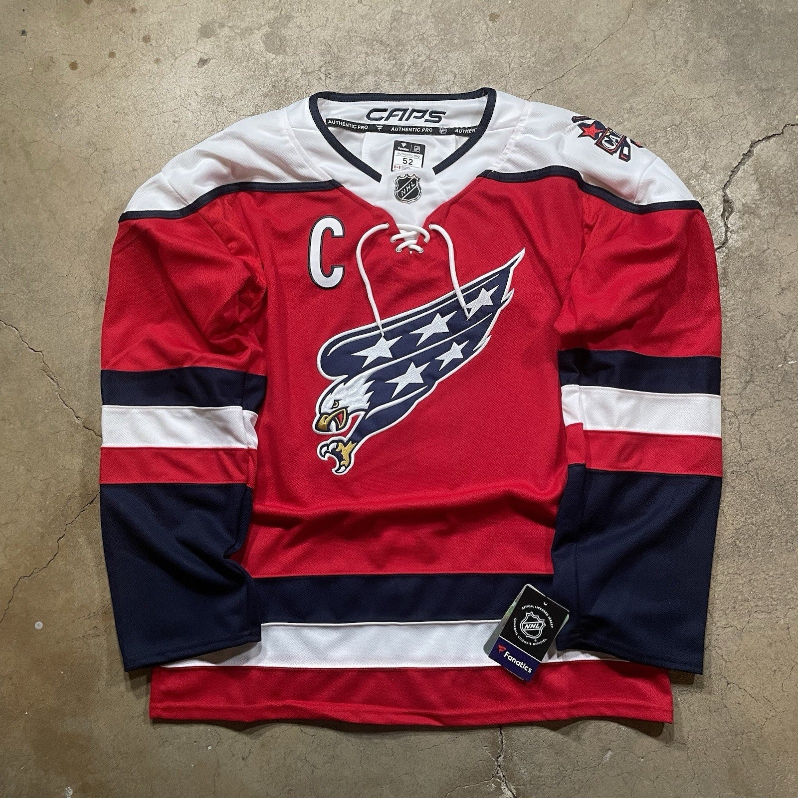 Brand New Ovechkin Red/Blue Screaming Eagle Lrg Washington Capitals Jersey