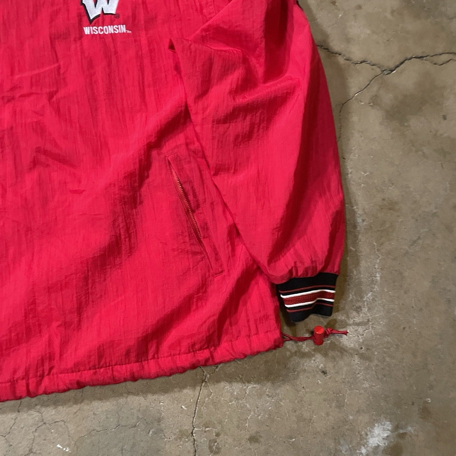 Vintage Wisconsin Badgers Men’s Champion Pullover Windbreaker Jacket XL NCAA