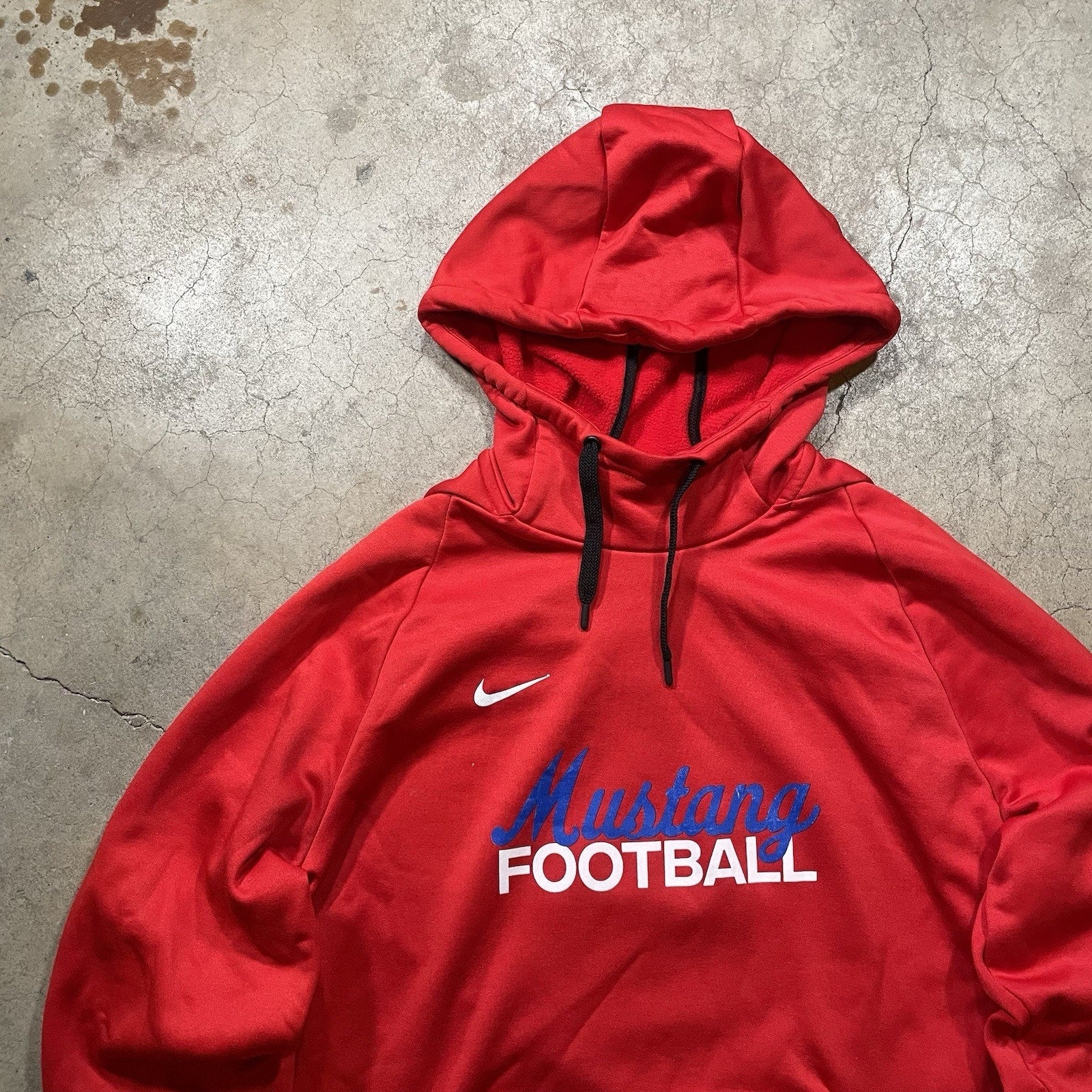 SMU Hoodie Adult Size Large Mustangs Sweatshirt Red Nike