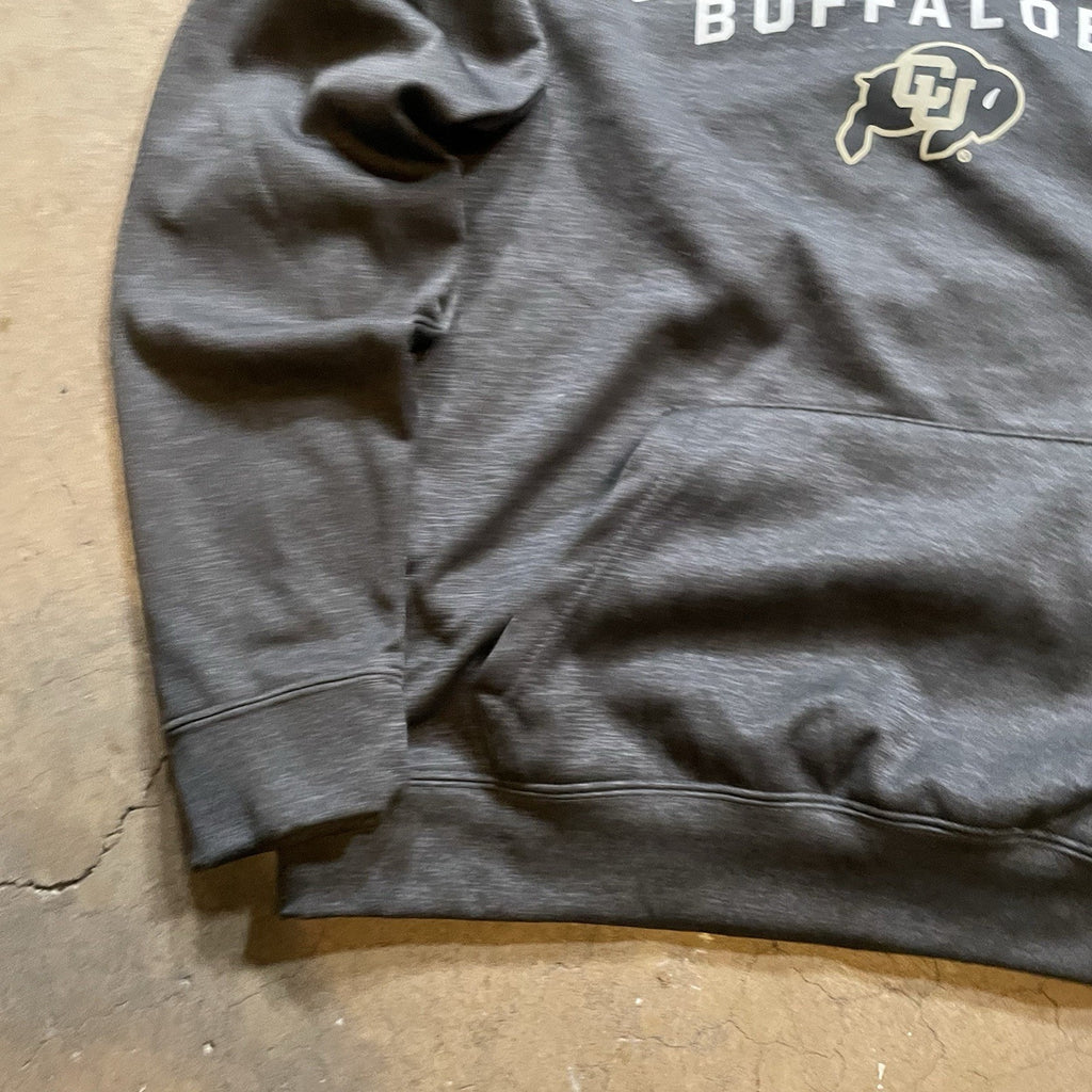 Men's Colosseum Grey Colorado Buffaloes Arch & Logo 3.0 Pullover Hoodie L