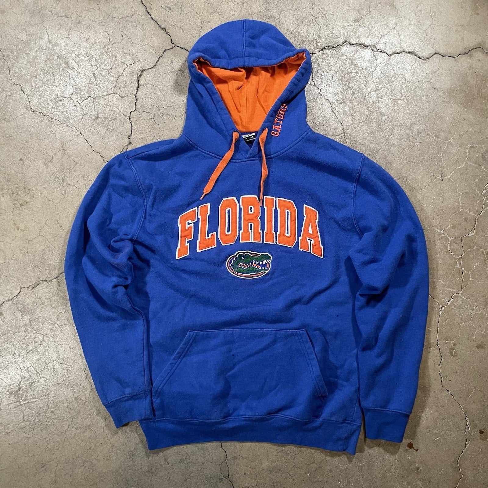 Florida Gators Stadium Athletics Hoodie Sweatshirt Mens Medium Blue Logo Y2K