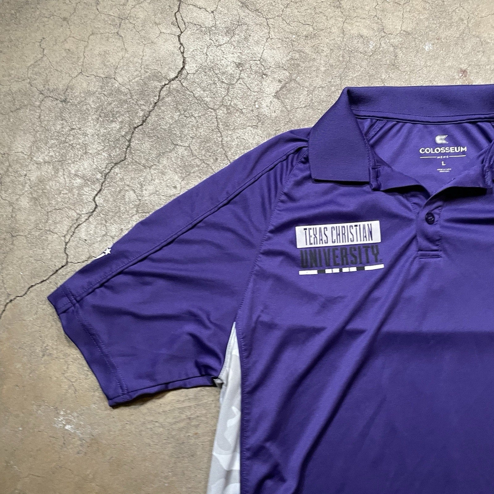 TCU Horned Frogs Colosseum Polo Men's Purple Used L