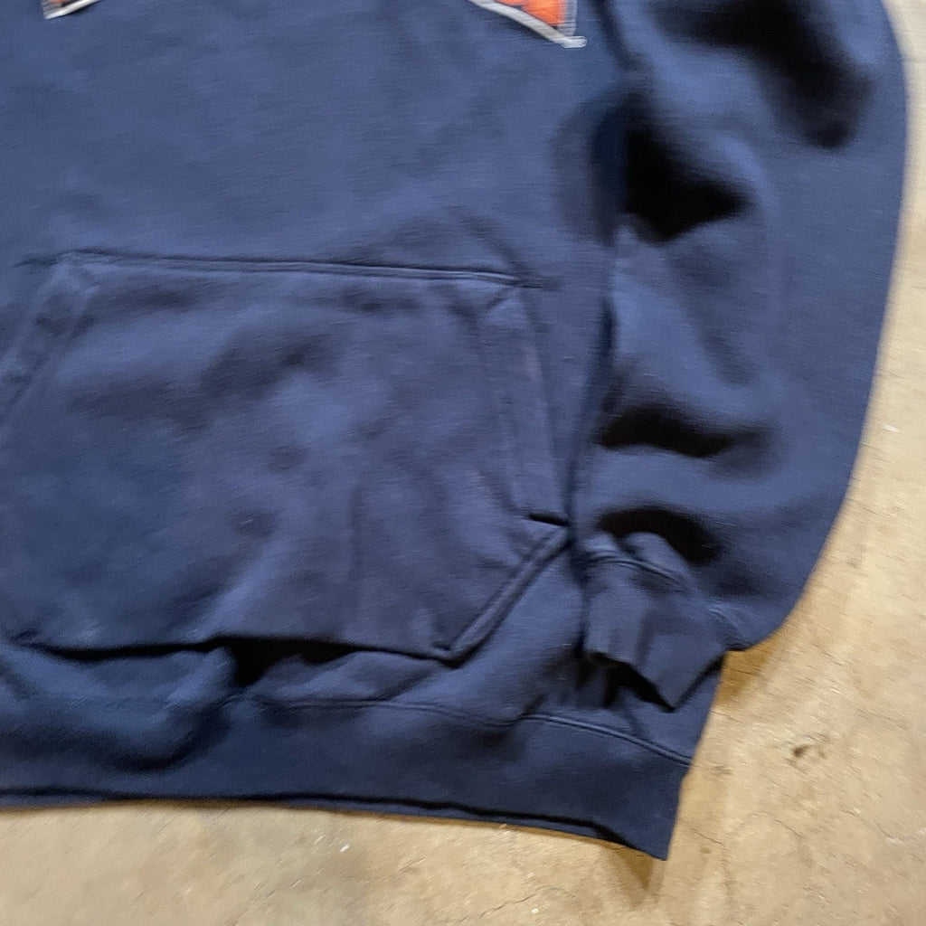 Men’s Virginia Tech Hokies Blue Orange Hoodie Sweatshirt sz XL