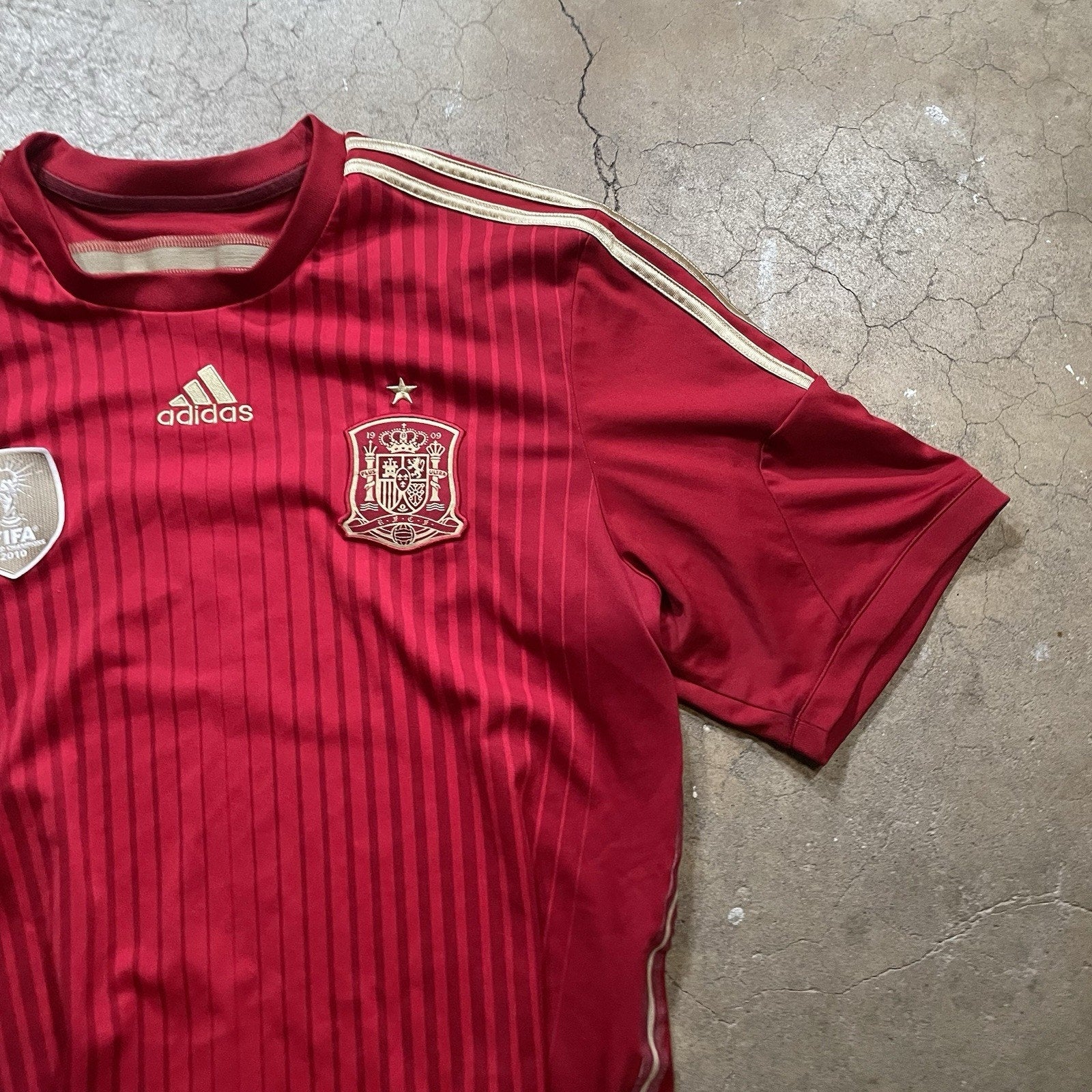 Spain National Team 2014/15 Adidas Home Soccer Jersey XL