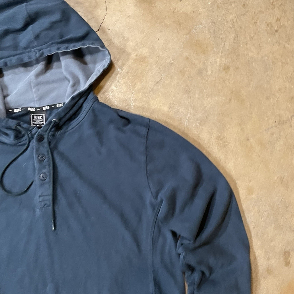 Nike Hoodie Mens Large Blue Sweatshirt Sweater Vintag pullover cotton