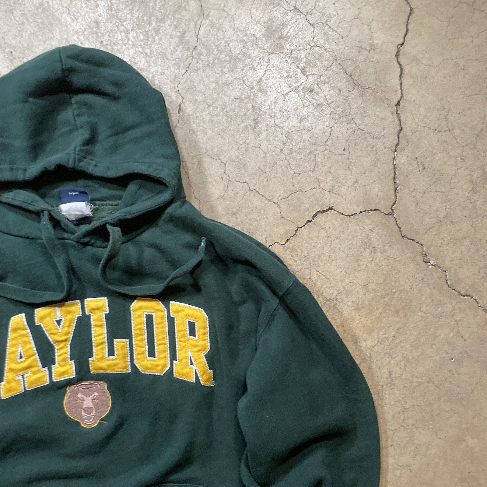 Baylor Football Green Pullover Hoodie Size M