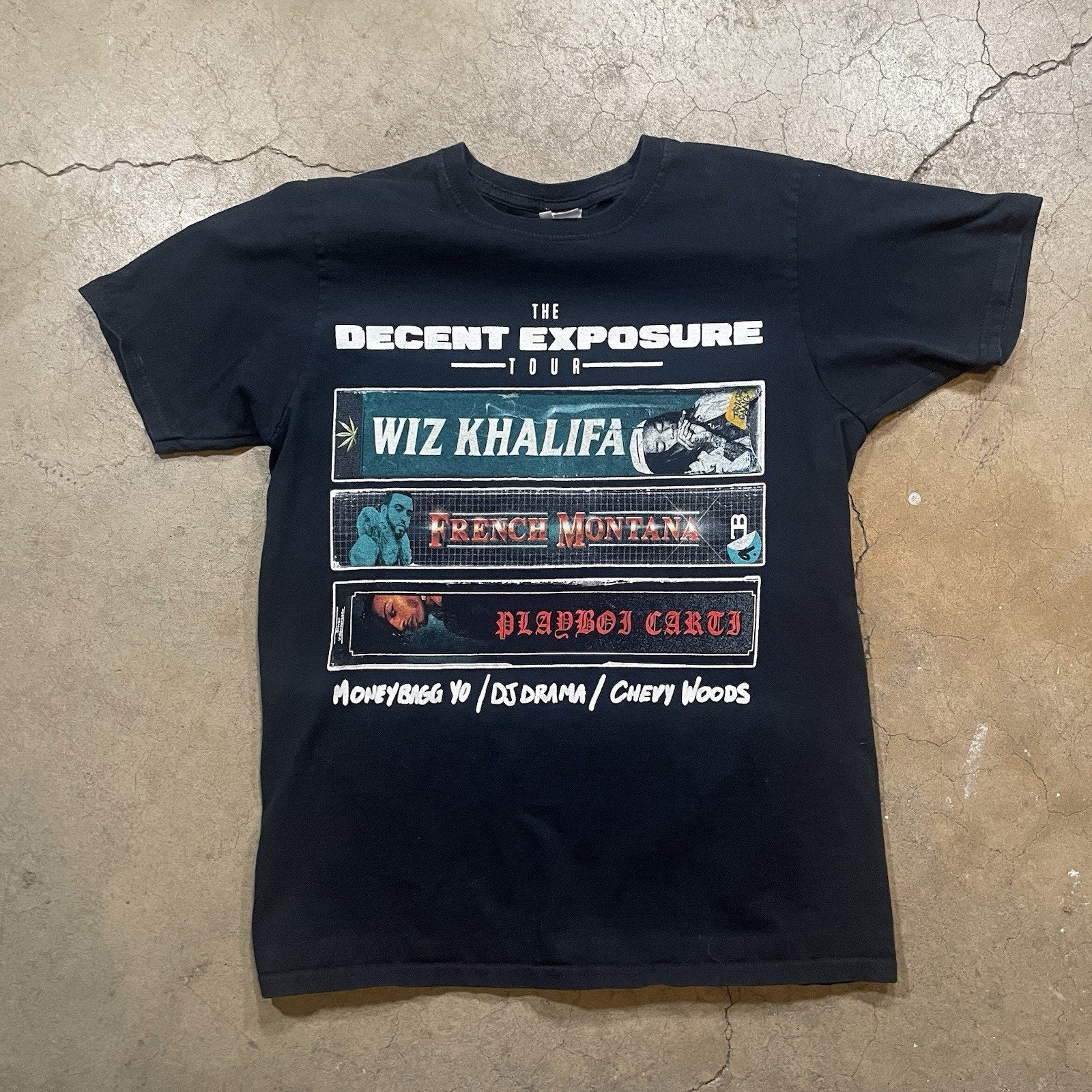 Wiz Khalifa Playboy Carti The Decent Exposure 2019 Tour Black T Shirt - Medium