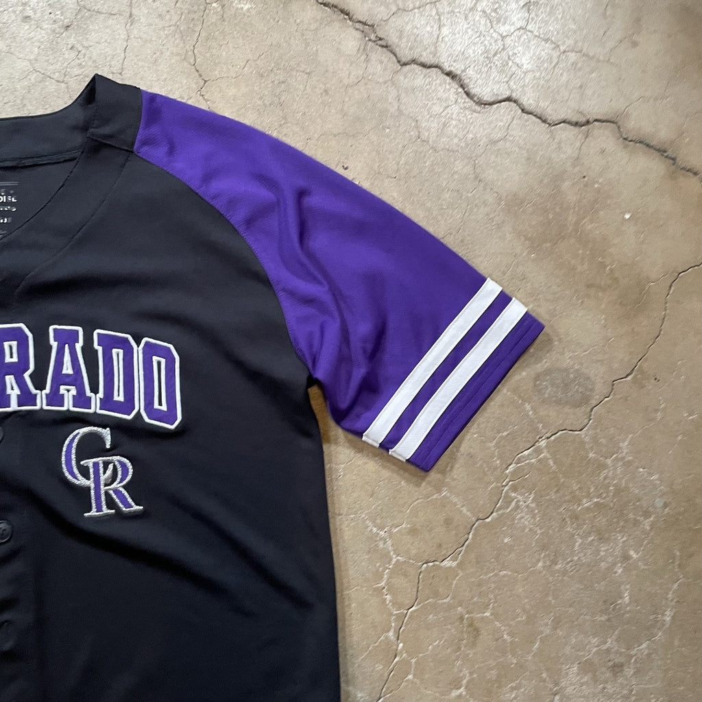 Majestic Flex Base Colorado Rockies Purple Baseball Jersey Youth XXL