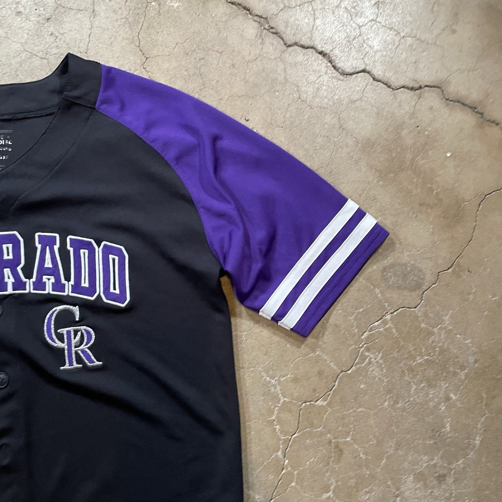 Majestic Flex Base Colorado Rockies Purple Baseball Jersey Youth XXL