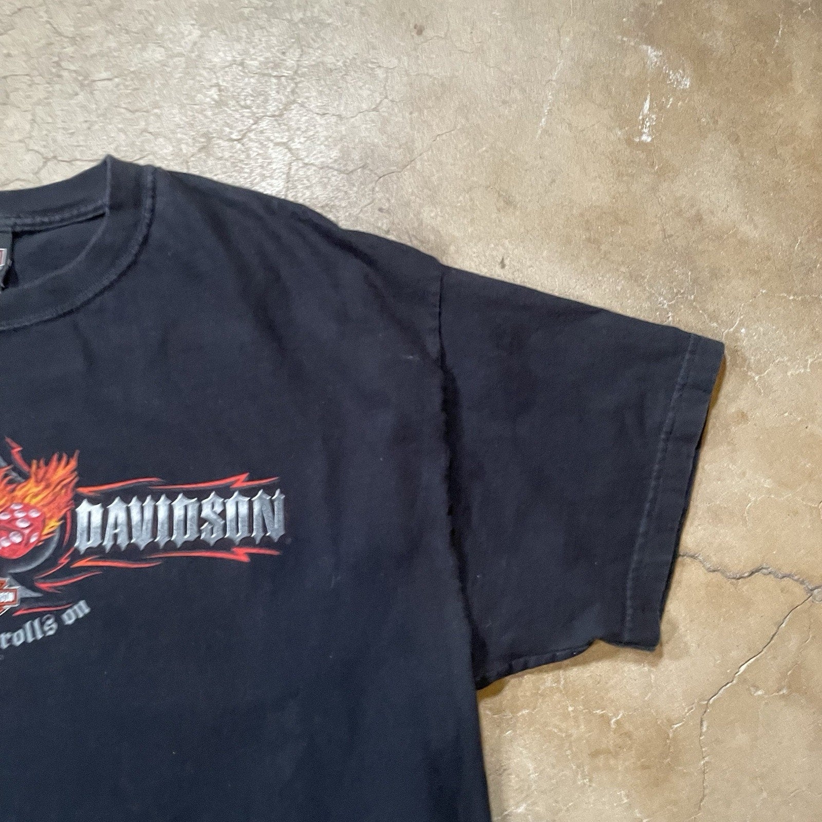 Y2K 2005 Harley Davidson Dice Double Sided Shirt Men’s Size XL
