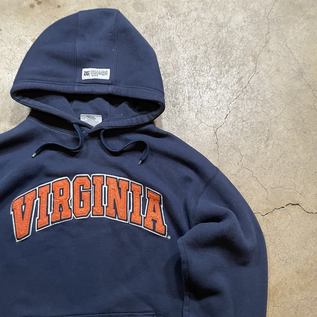 Men’s Virginia Tech Hokies Blue Orange Hoodie Sweatshirt sz XL