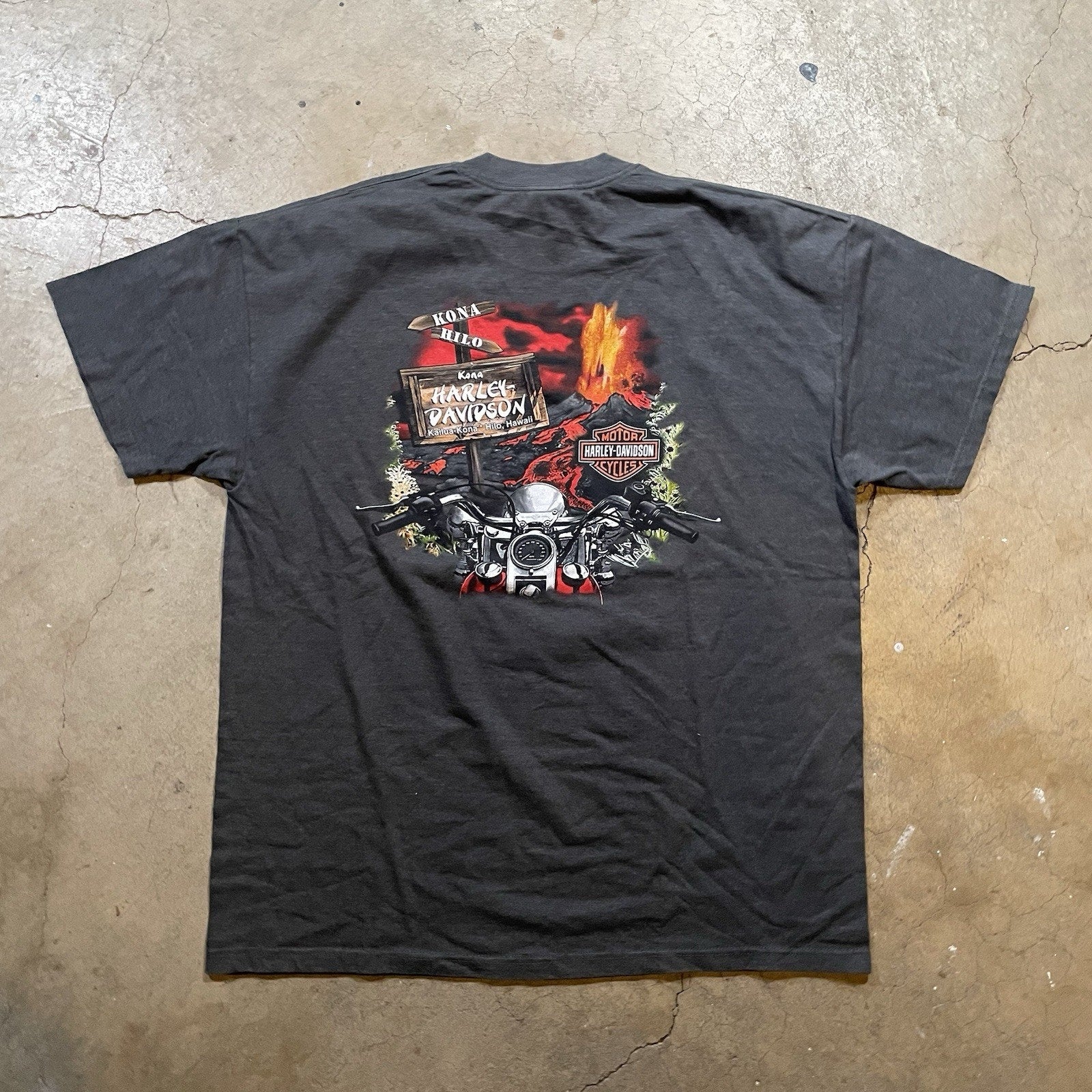 Vintage Harley Davidson Kona Ohio T-Shirt 2XL Biker 2 Sided