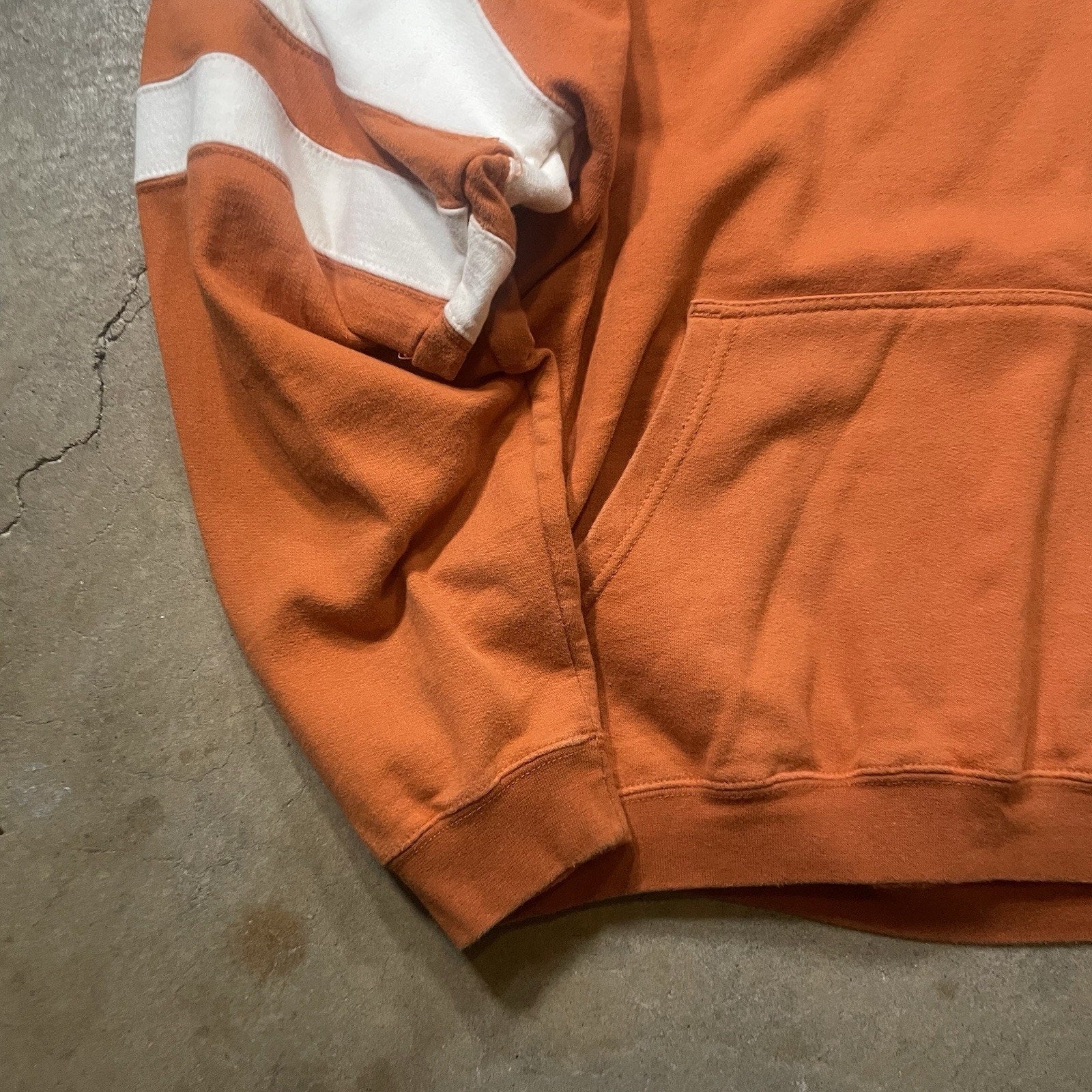 Orange and White Texas Longhorns NCAA Hoodie Large