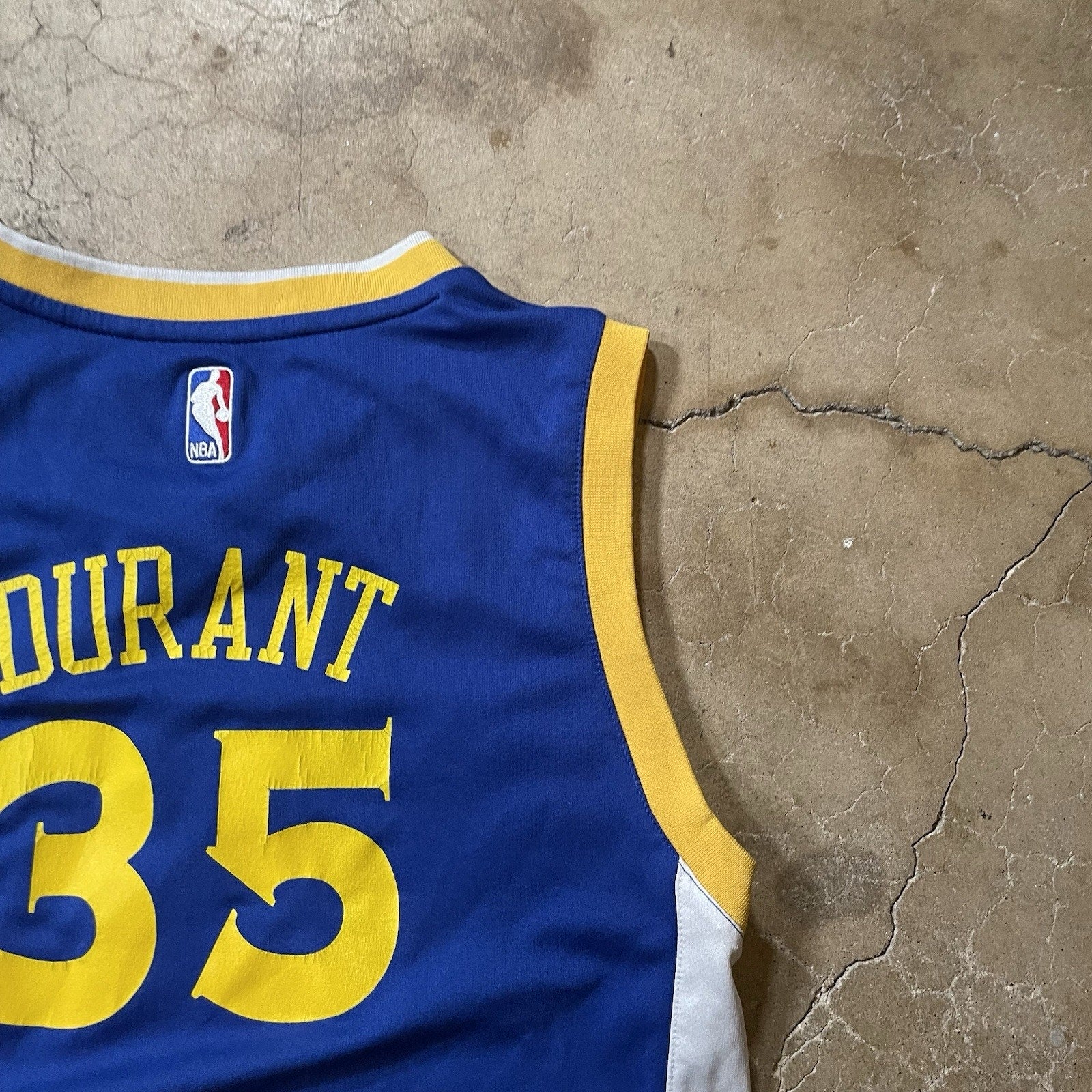 Adidas Golden State Warriors Jersey Large Blue NBA #35 Kevin Durant Boys