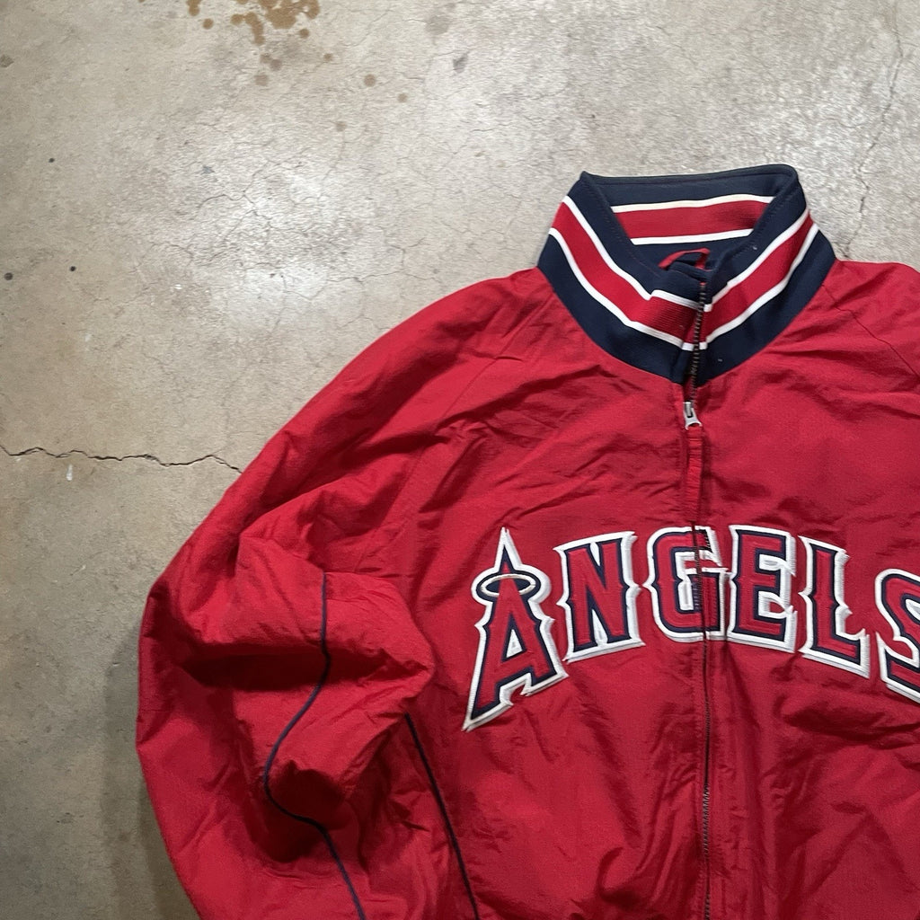 Majestic Athletic Angels Heavy Red Zip Up Jacket authentic collection XL