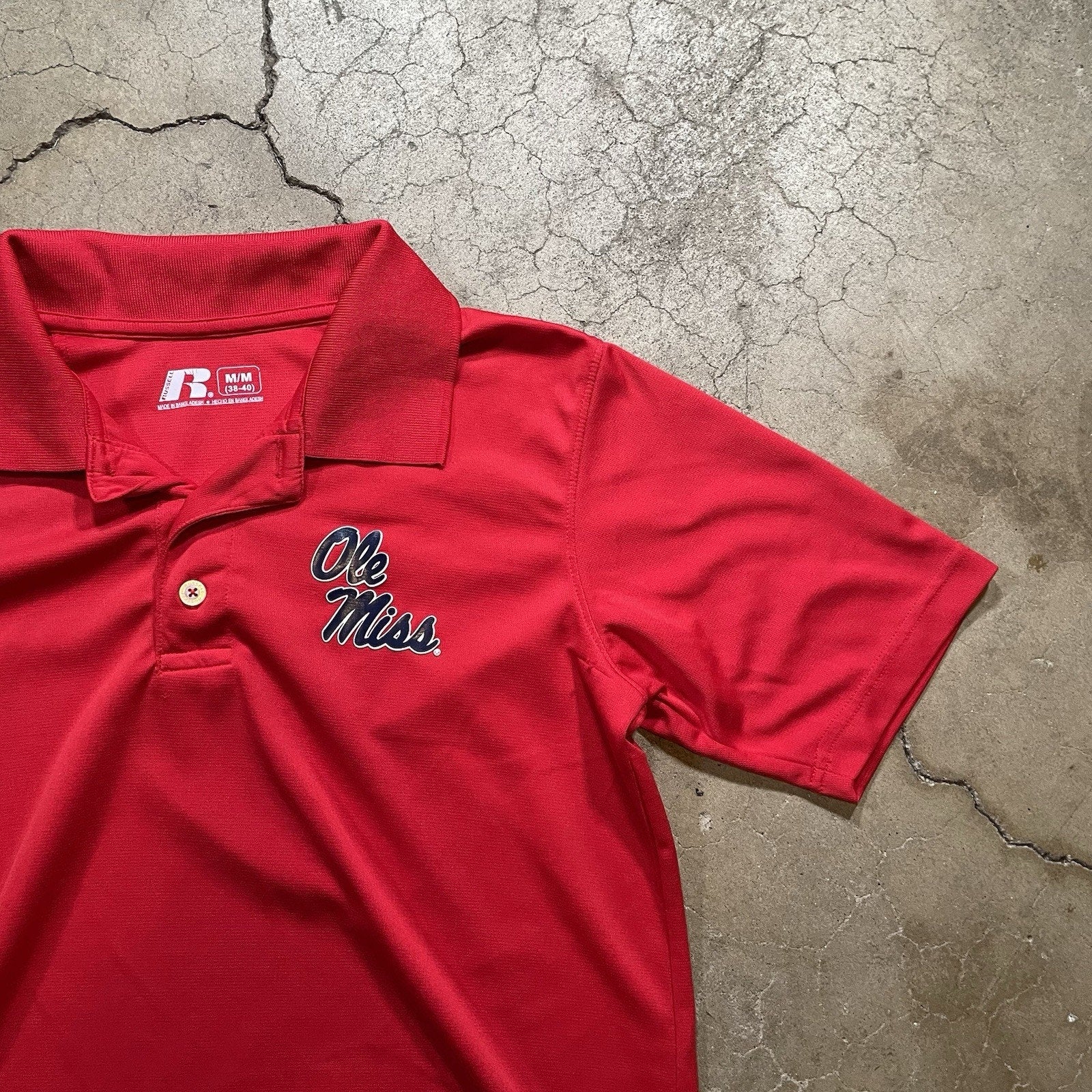 Russell OLE MISS Polo Shirt, Men's Medium