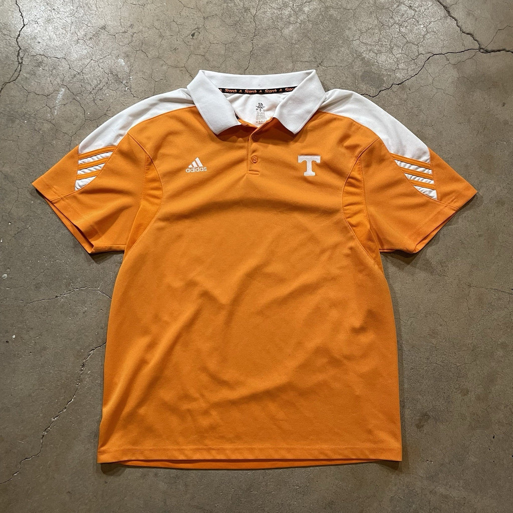 Adidas Climalite Scorch Polo Shirt Mens XL Orange Tennessee