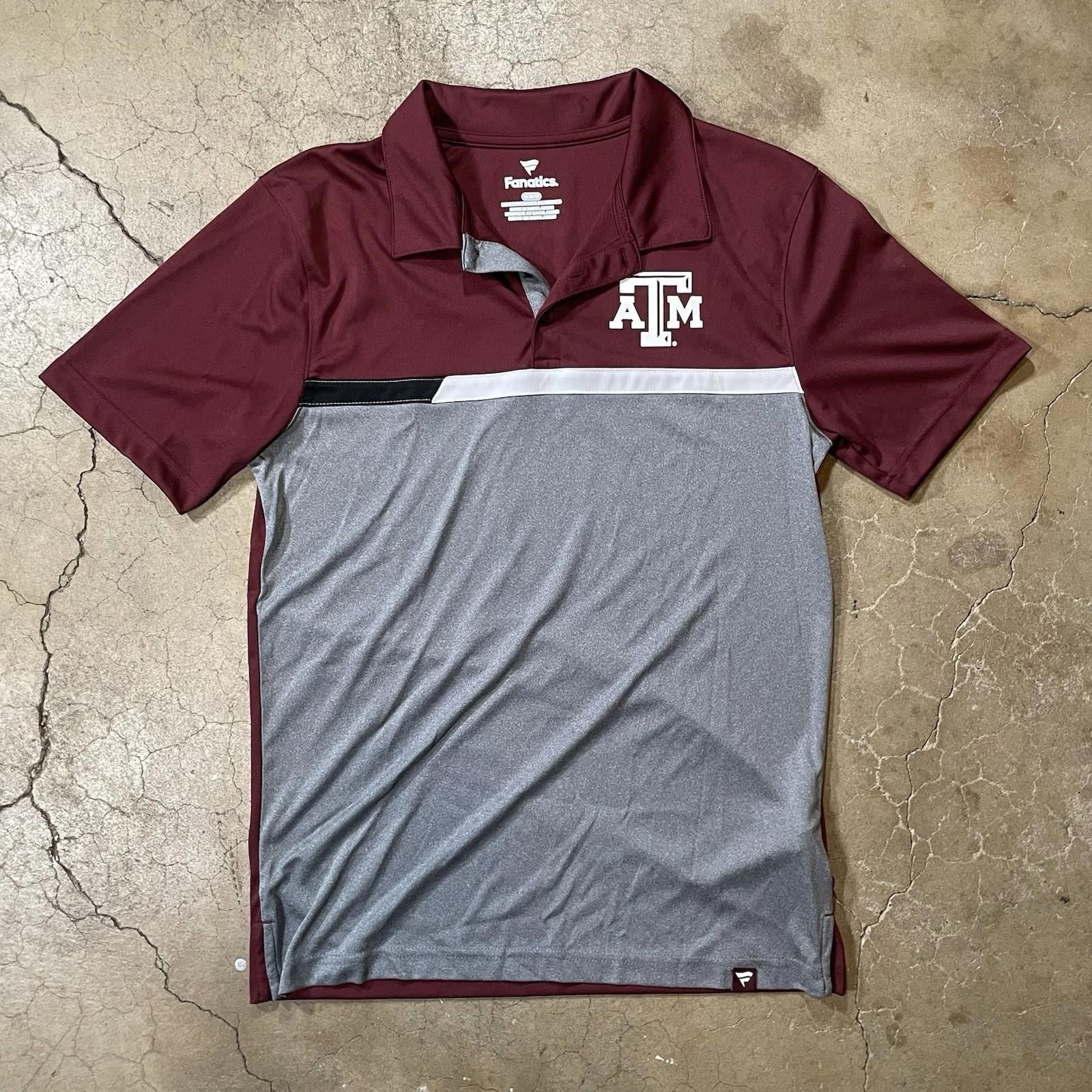 Mens Maroon Fanatics Texas A&M Aggies Polo Shirt- Size M