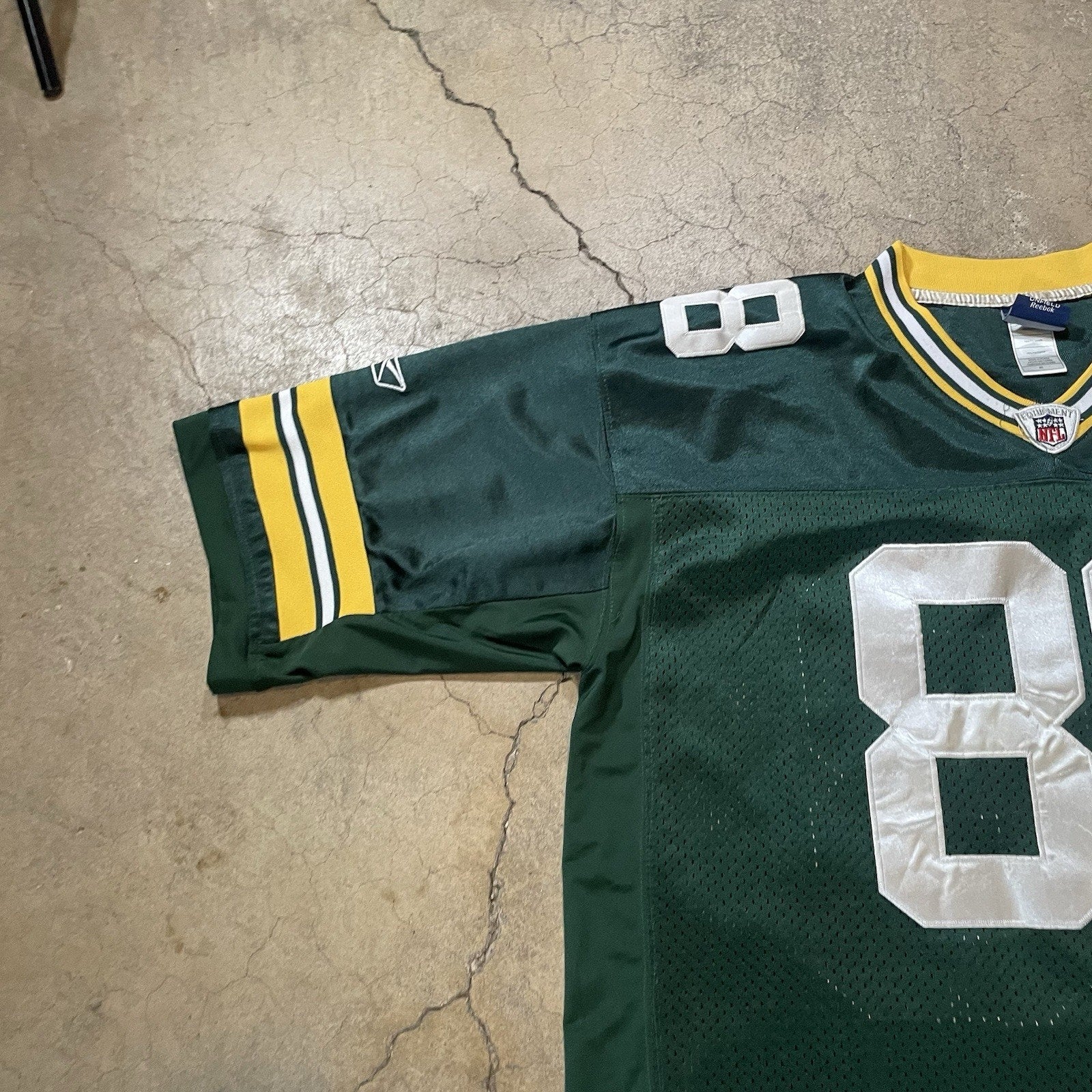 Jermichael Finley #88 GREEN BAY PACKERS Mens Sz 50 NFL Sewn On-Field Reebok Jrsy