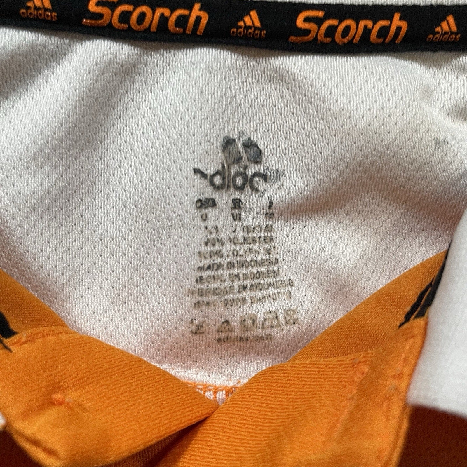 Adidas Climalite Scorch Polo Shirt Mens XL Orange Tennessee