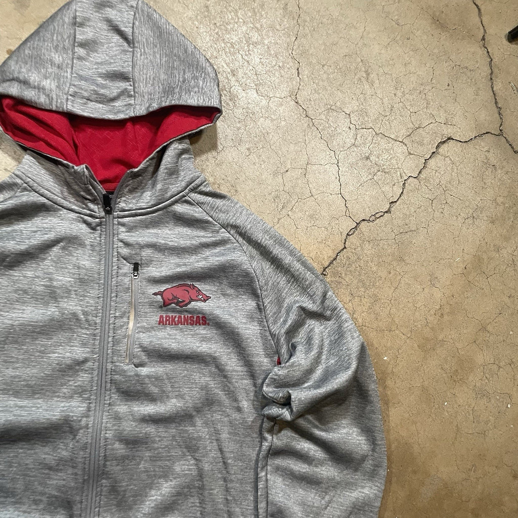 Arkansas Razorbacks Softshell Jacket MENS L Black Full Zip NCAA