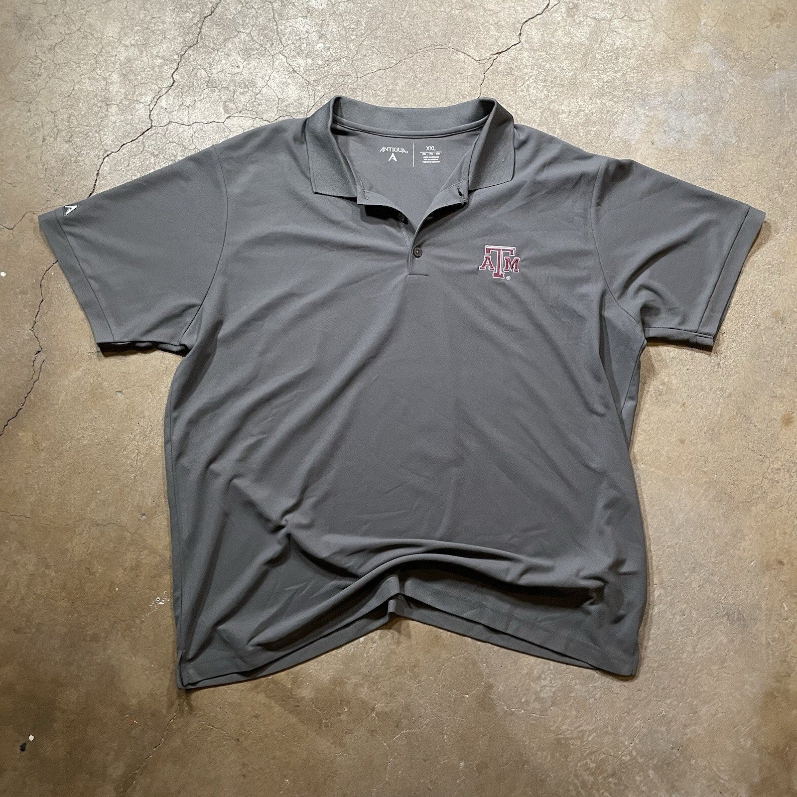 Texas A&M Men’s Antigua College Polo Short Sleeve Size XXL