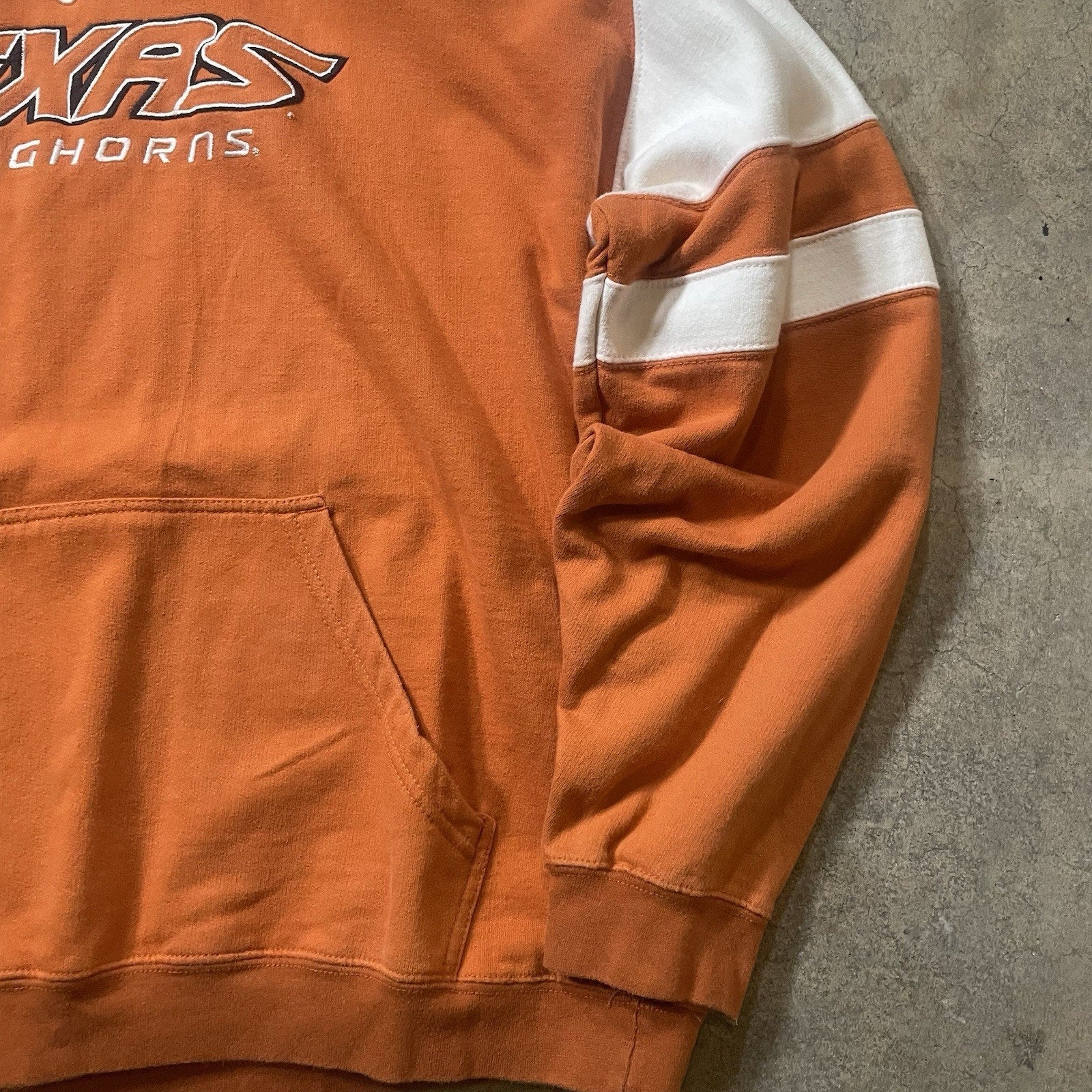 Orange and White Texas Longhorns NCAA Hoodie Large