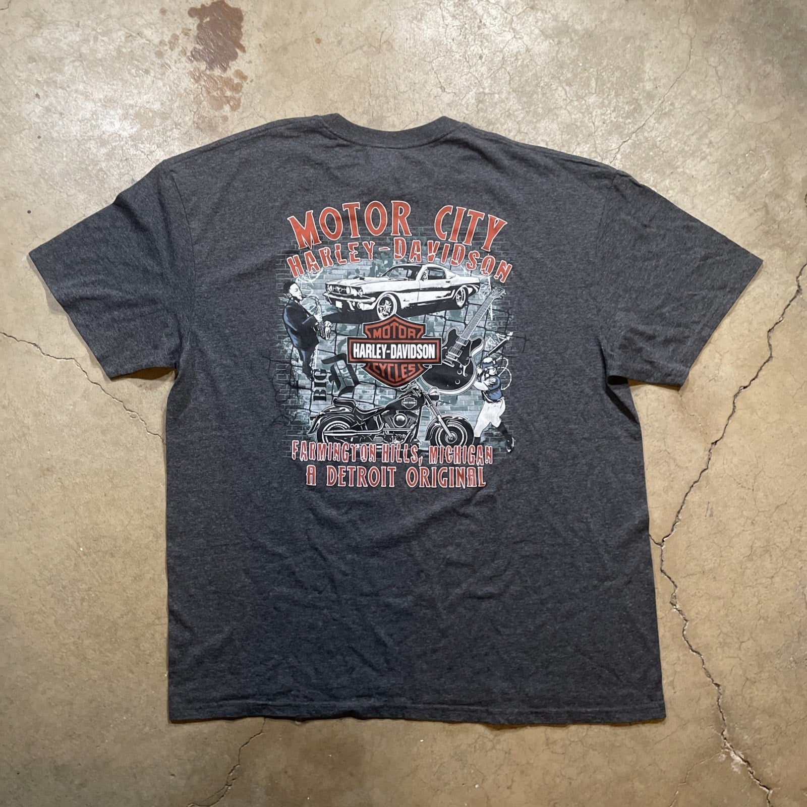 Harley Davidson T-Shirt 2XL Biker 2 Sided