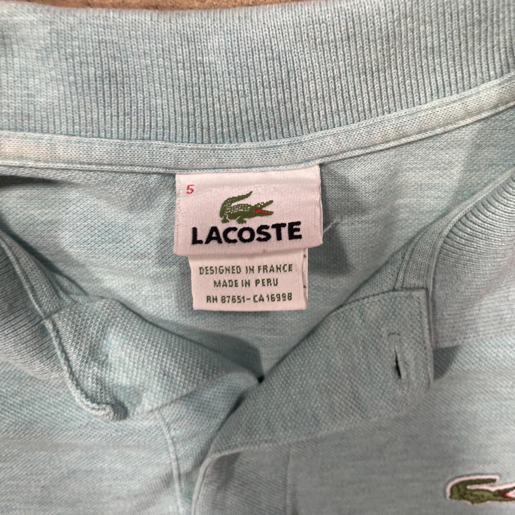 Lacoste Polo Shirt Mens L Blue Tennis Sports Golf Rugby