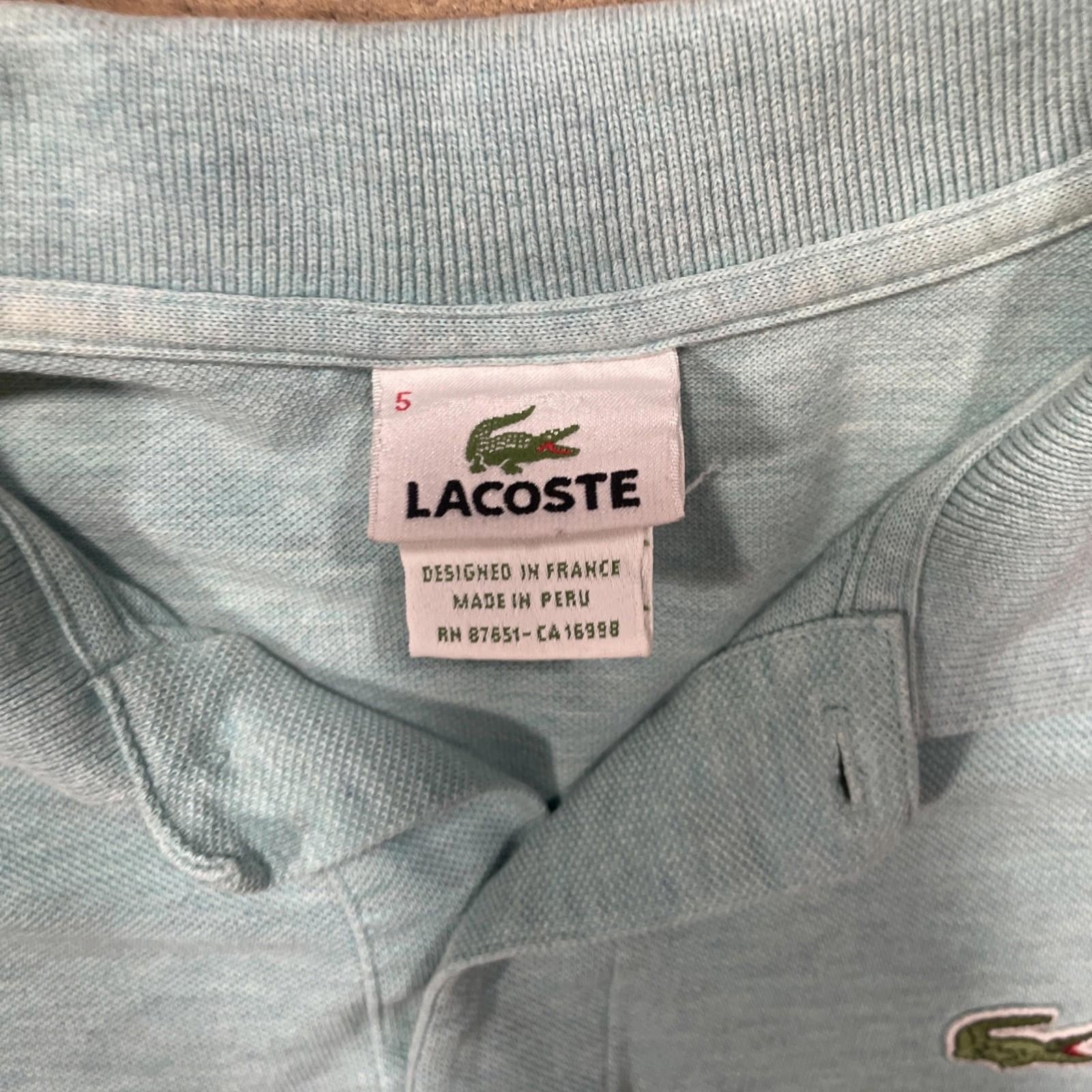 Lacoste Polo Shirt Mens L Blue Tennis Sports Golf Rugby