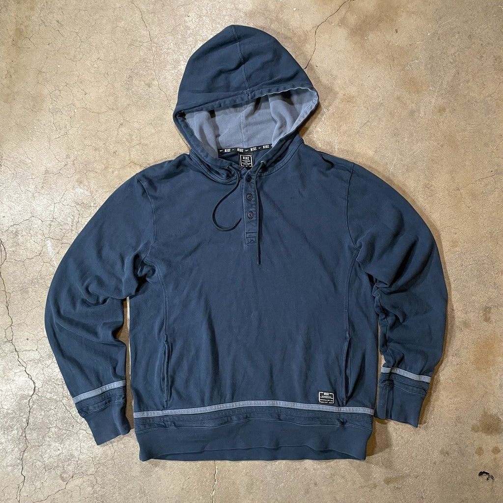 Nike Hoodie Mens Large Blue Sweatshirt Sweater Vintag pullover cotton