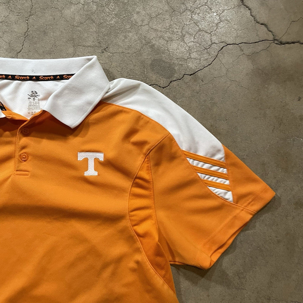 Adidas Climalite Scorch Polo Shirt Mens XL Orange Tennessee
