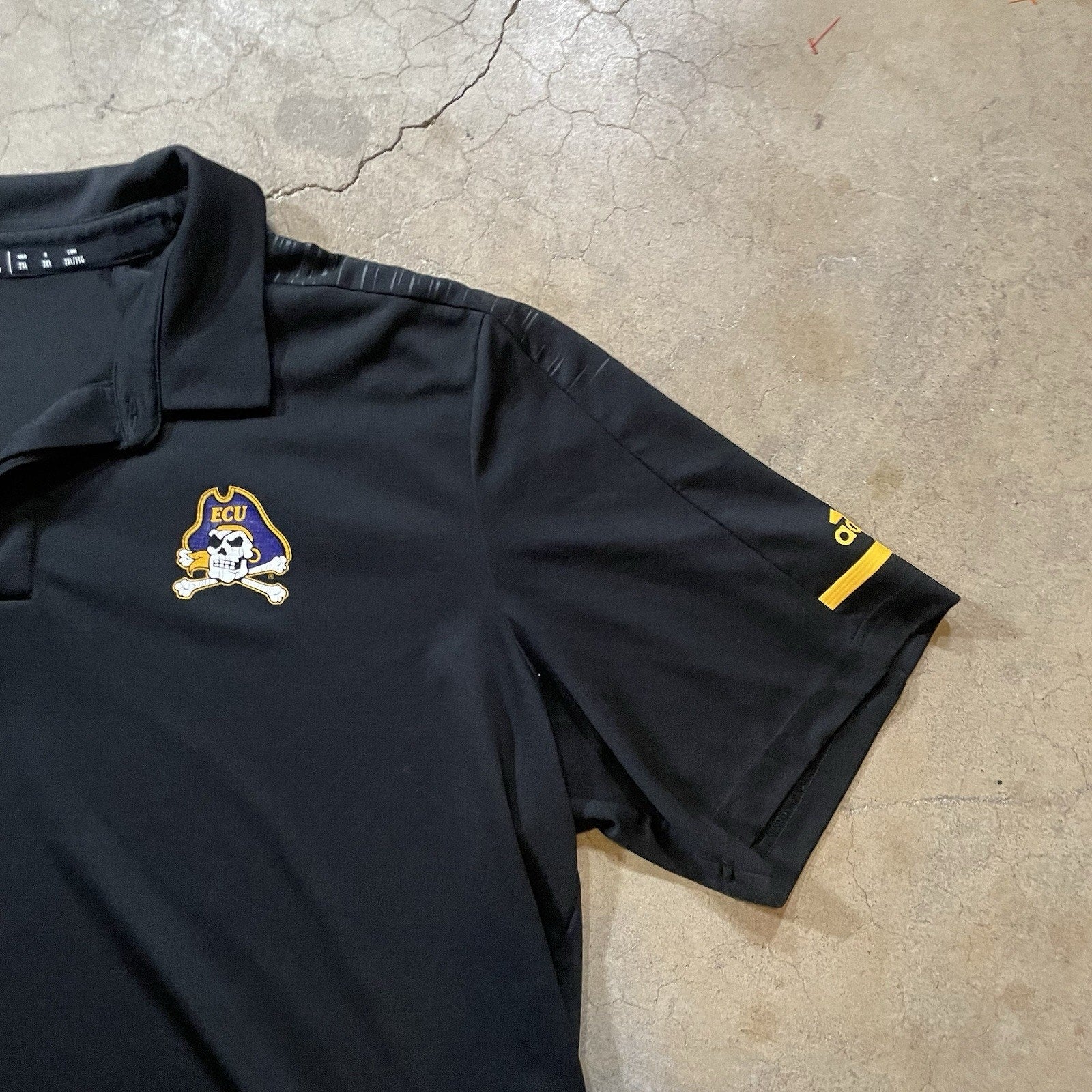 Adidas ECU Pirates Polo 2XL Black Short Sleeve
