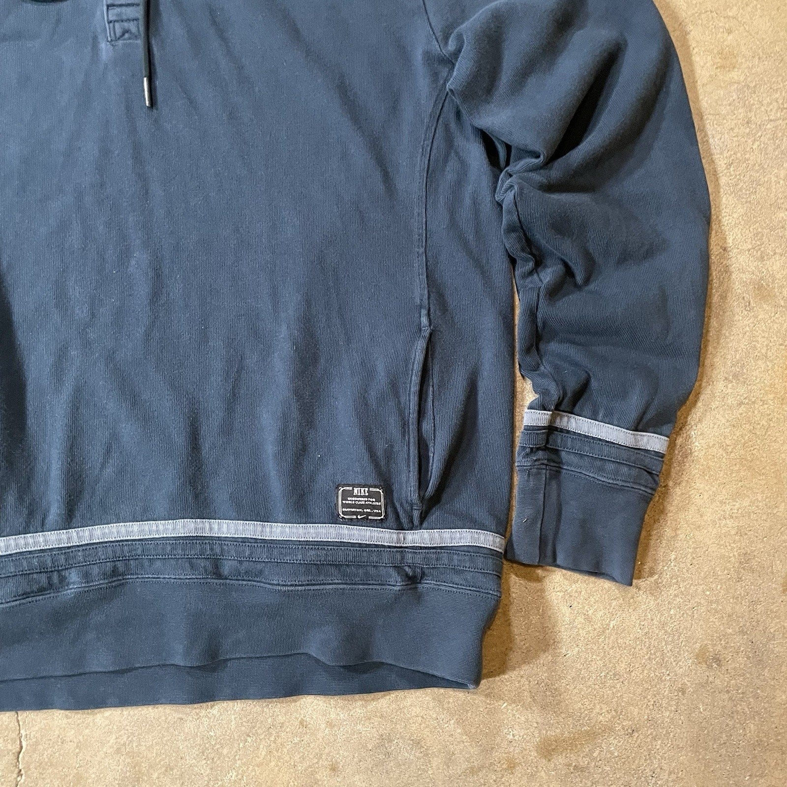 Nike Hoodie Mens Large Blue Sweatshirt Sweater Vintag pullover cotton