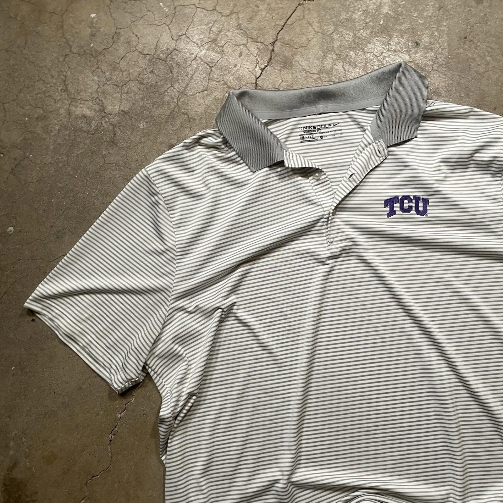 Men's Nike TCU Horned Frogs Short Sleeve Polo Shirt Sz XL