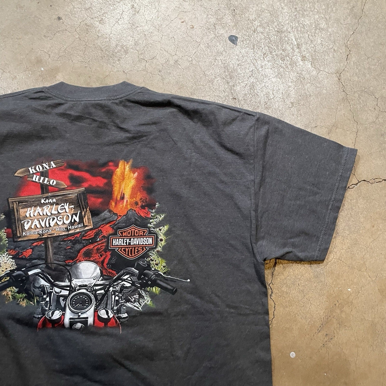 Vintage Harley Davidson Kona Ohio T-Shirt 2XL Biker 2 Sided