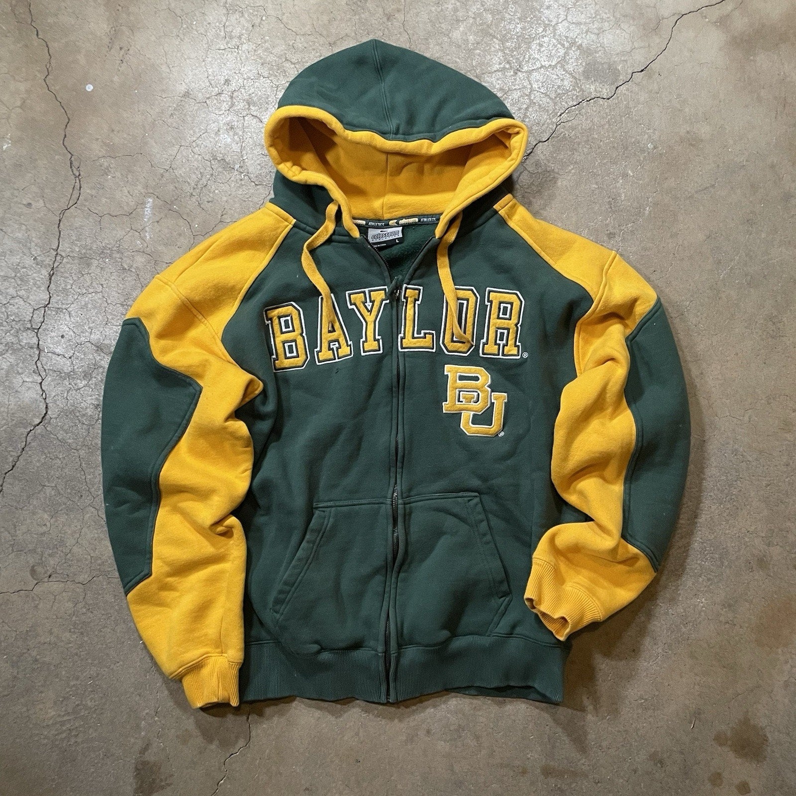 Baylor Bears Colosseum Logo Full Zip Men's Jacket - Black Heather Adult L