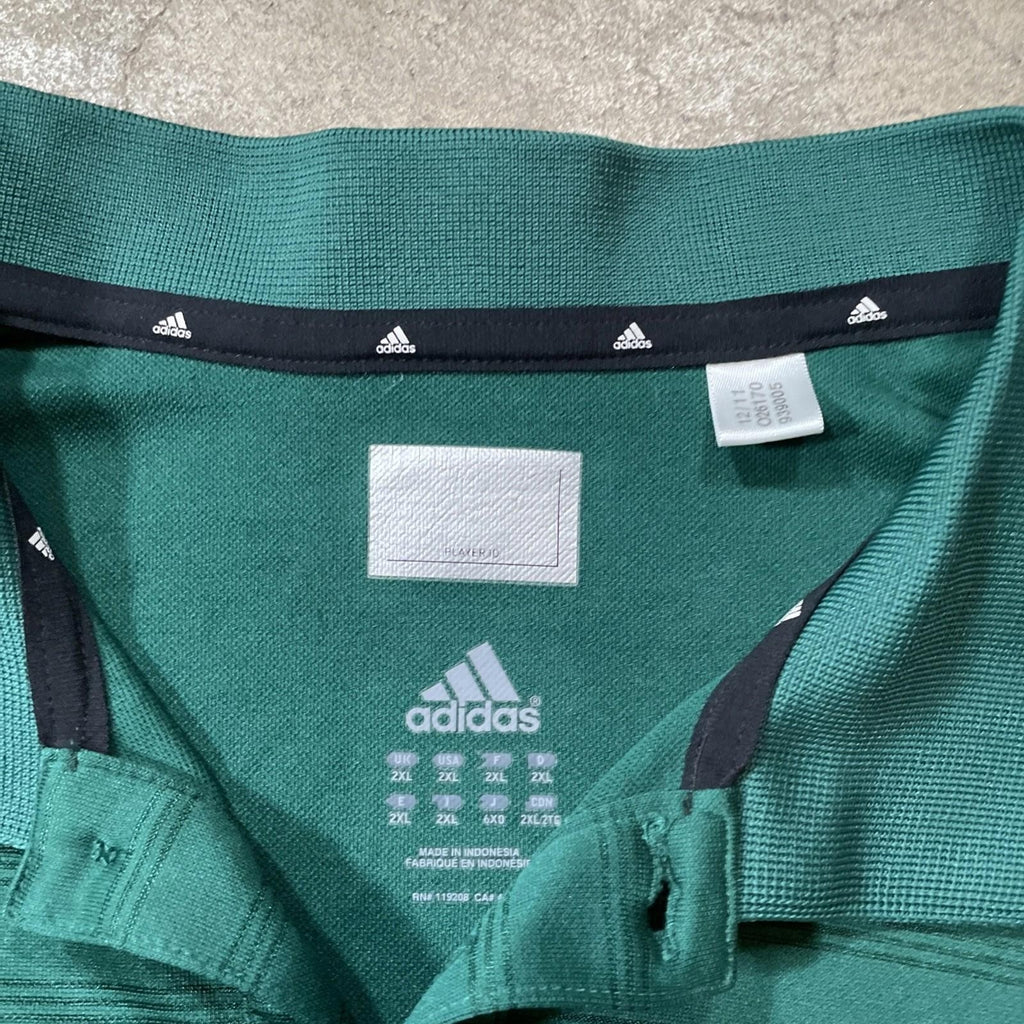 Baylor Bears Basketball Polo Shirt Mens 2XL Green Adidas