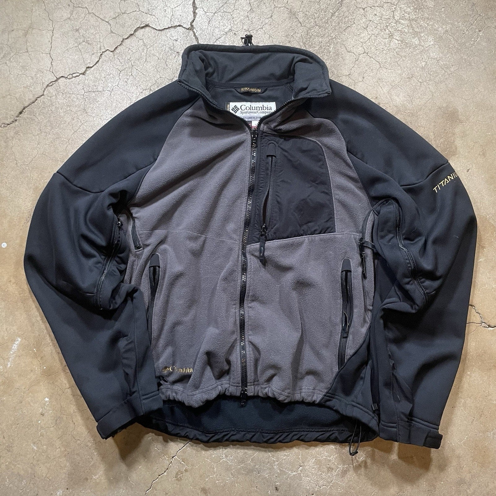 Columbia Titanium Omni-Shield Jacket Black Full Zip Mens Size XL